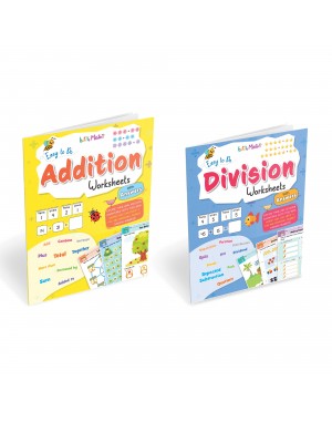 Easy to Do: Addition and Division Worksheets With Answers | Children Basic Math Activity Books