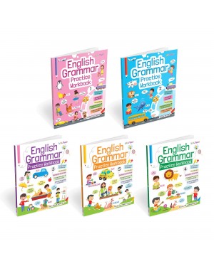 English Grammar Practice Workbook|Integrated Grammar|Sentence Structure|Vocabulary|Comprehension & Composition|Critical Thinking Activities| Grammar Practice Workbook For Kids (Pack of 5)